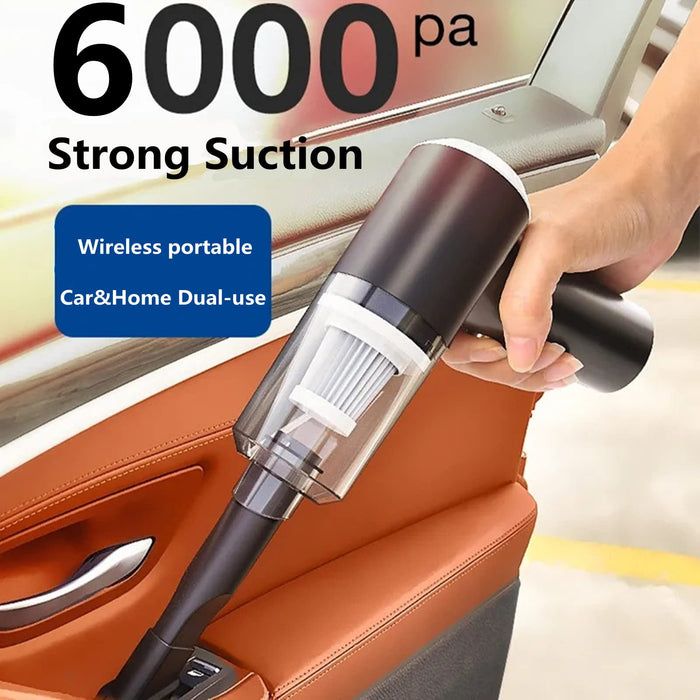 MUMICO 6000PA Wireless Handheld Car Va-cuum - 120W Mini Wet Dry Hand Held Du-st Cleaner Household - Compact/Large Suction/Cordless Lightweight Portable Suitable for Inside The Car Home