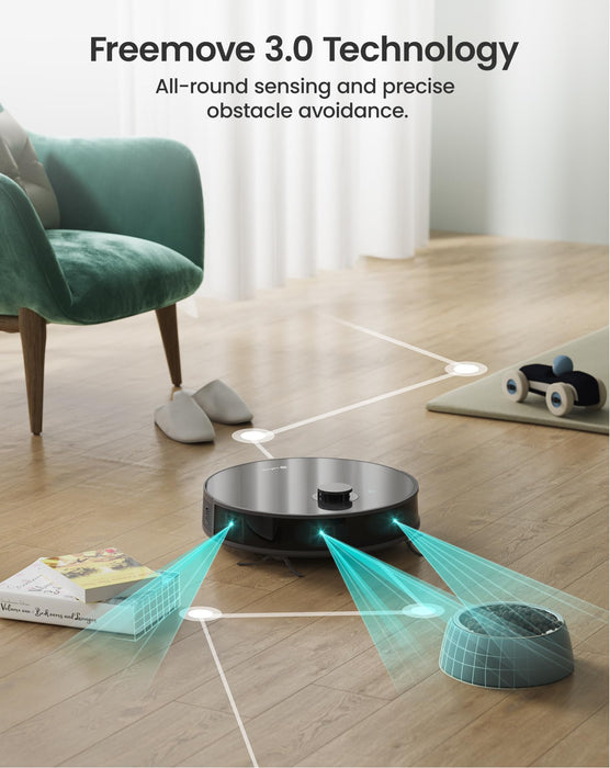 Lefant Robot Vacuum and Mop Combo, 4000Pa Suction, Precision Mapping with Lidar & dToF Sensors, Ultrasonic Carpet Detection, Robotic Vacuum Cleaner with Sonic Mopping, WiFi/App/Alexa Control