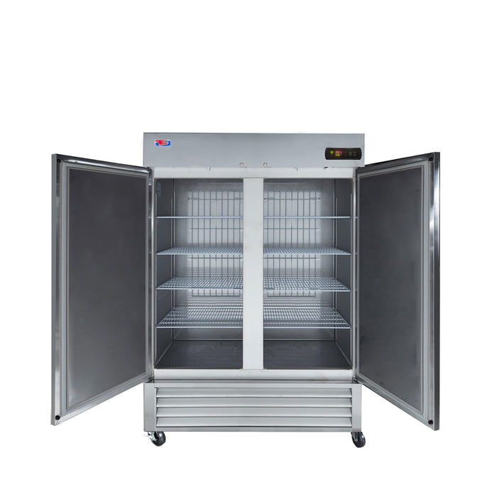 US INC.Solid 2-Door Upright Commercial Refrigerator | UST-49R