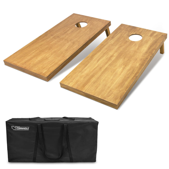 GoSports 4 ft x 2 ft Regulation Size Wooden Cornhole Boards Set - Includes Carrying Case - Full Regulation Size Bean Bag Toss Boards