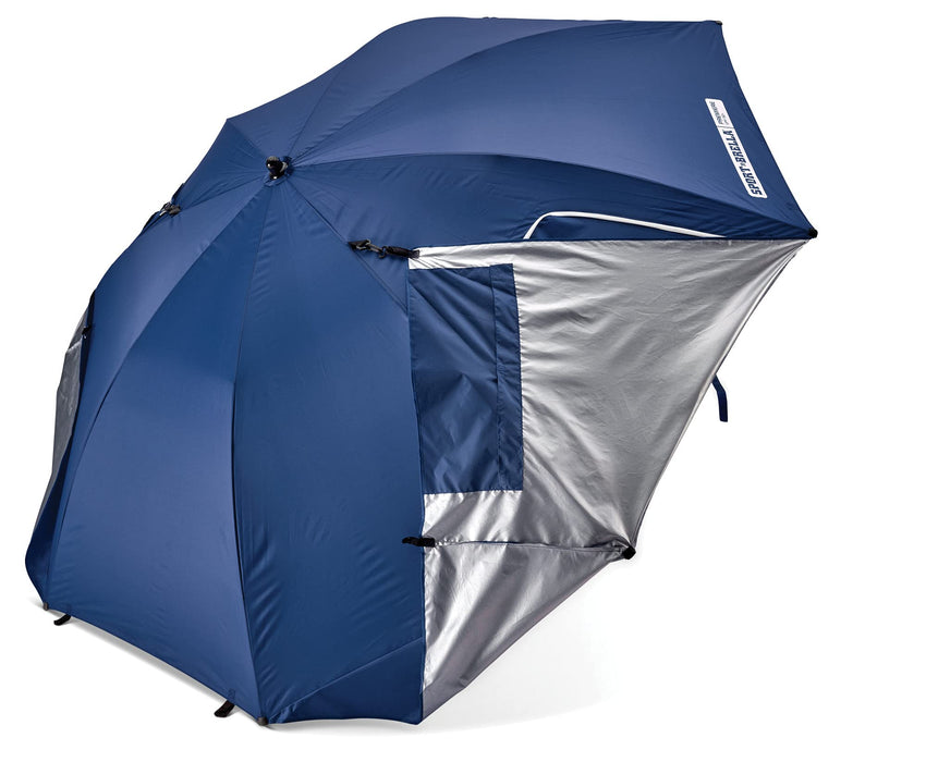 Sport-Brella Premiere UPF 50+ Umbrella Shelter for Sun and Rain Protection (8-Foot, Blue)