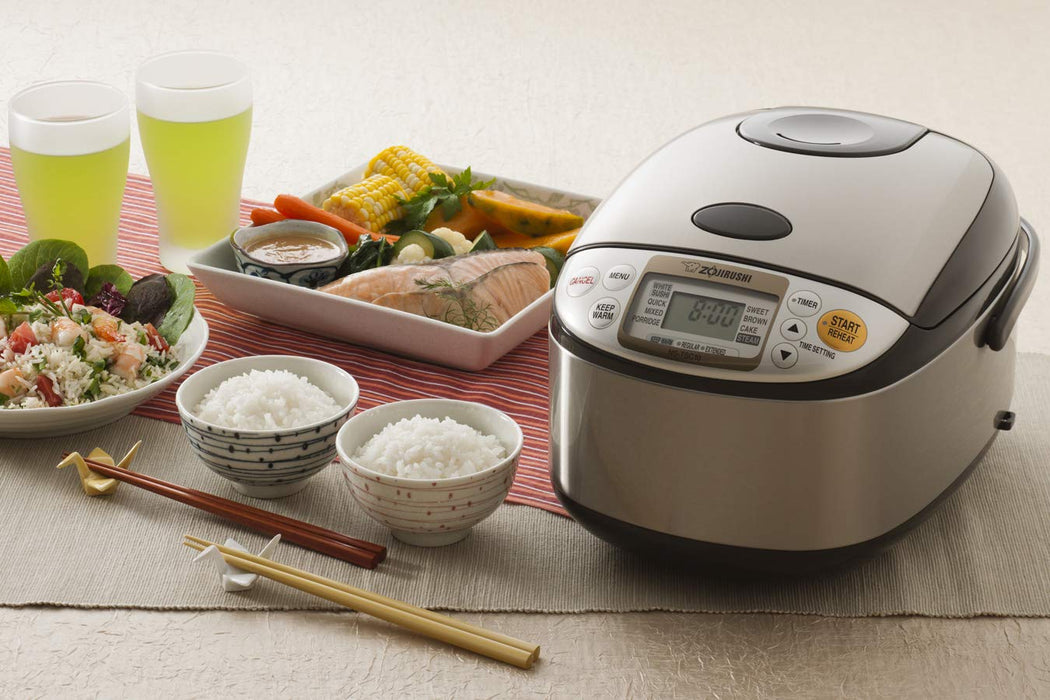 Zojirushi NS-TSC10 5-1/2-Cup (Uncooked) Micom Rice Cooker and Warmer, 1.0-Liter