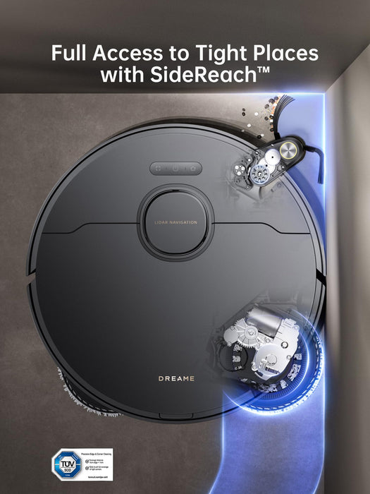 dreame X40 Ultra Robotic Vacuum with Removable & Liftable Mop, 12,000Pa Suction, Side Brush Extensive Cleaning, 158°F Mop & Washboard Self Cleaning, Auto-Empty, Auto Refill, liftable Brushes