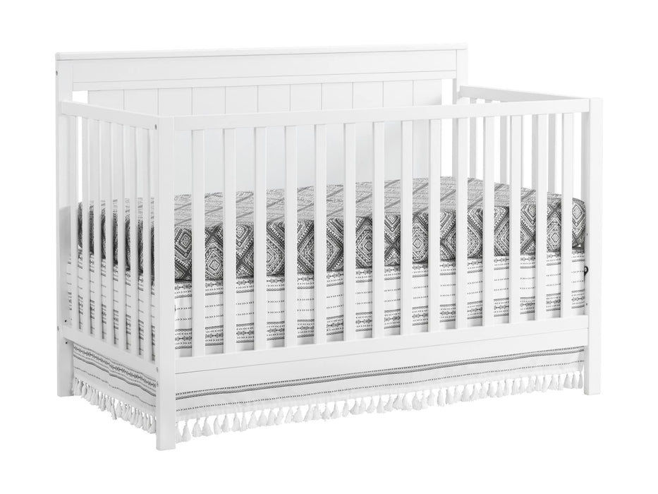 Oxford Baby Lazio 4-in-1 Convertible Baby Crib, Snow White, GreenGuard Gold Certified