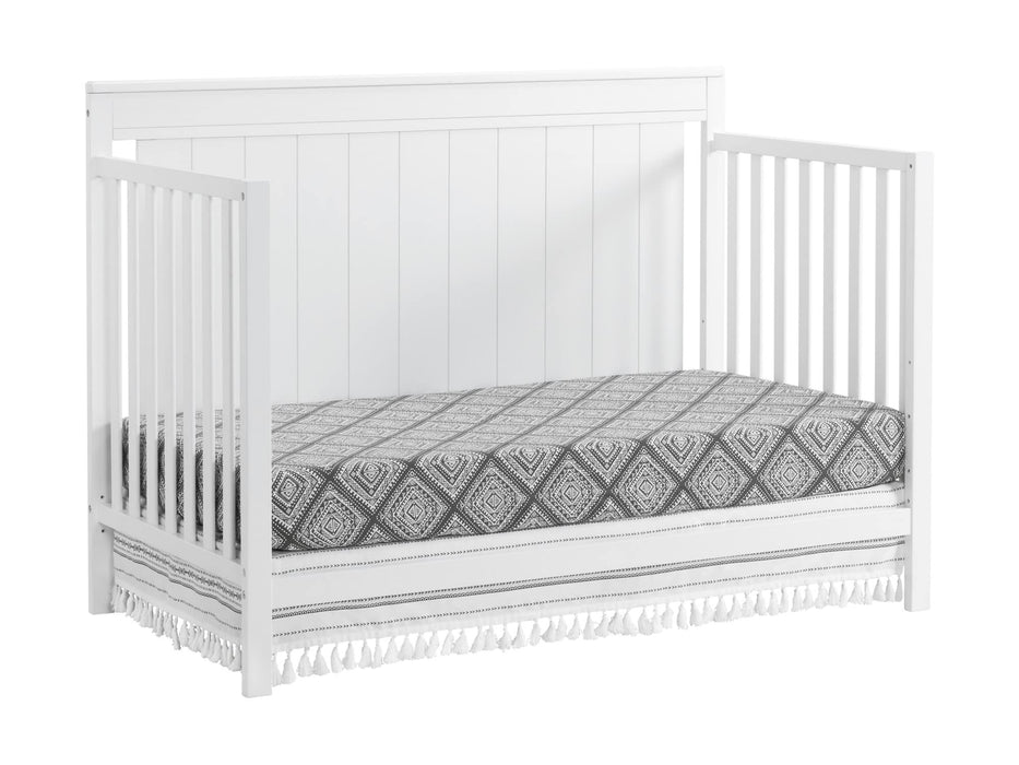 Oxford Baby Lazio 4-in-1 Convertible Baby Crib, Snow White, GreenGuard Gold Certified