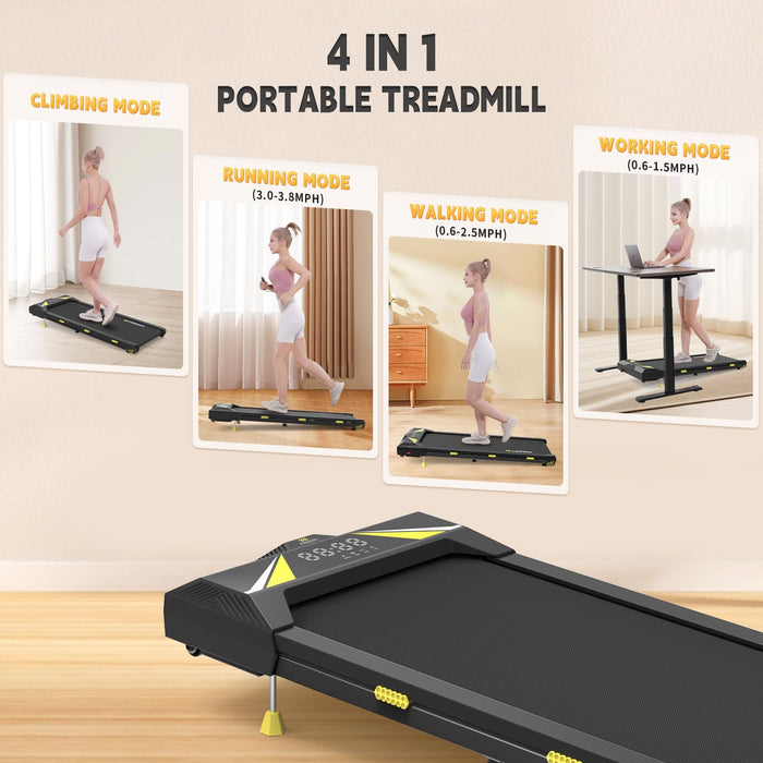 Freepi Walking Pad,Walking Pad Treadmill with Incline,Under Desk Protable Treadmill for Home Office