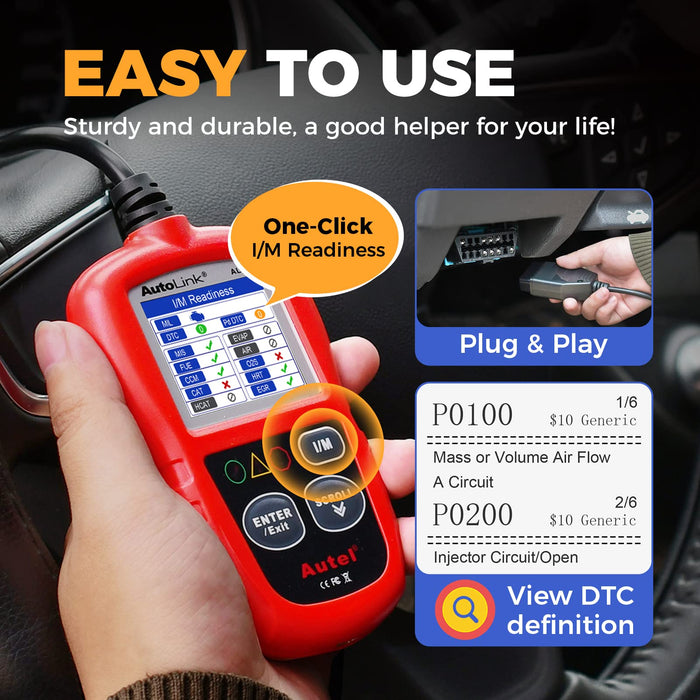 Autel Professional OBD2 Scanner AL319 Code Reader, Enhanced Check and Reset Engine Fault Code, Live Data, Freeze Frame, CAN Car Diagnostic Scan Tools for All OBDII Vehicles After 1996, 2024 Upgraded