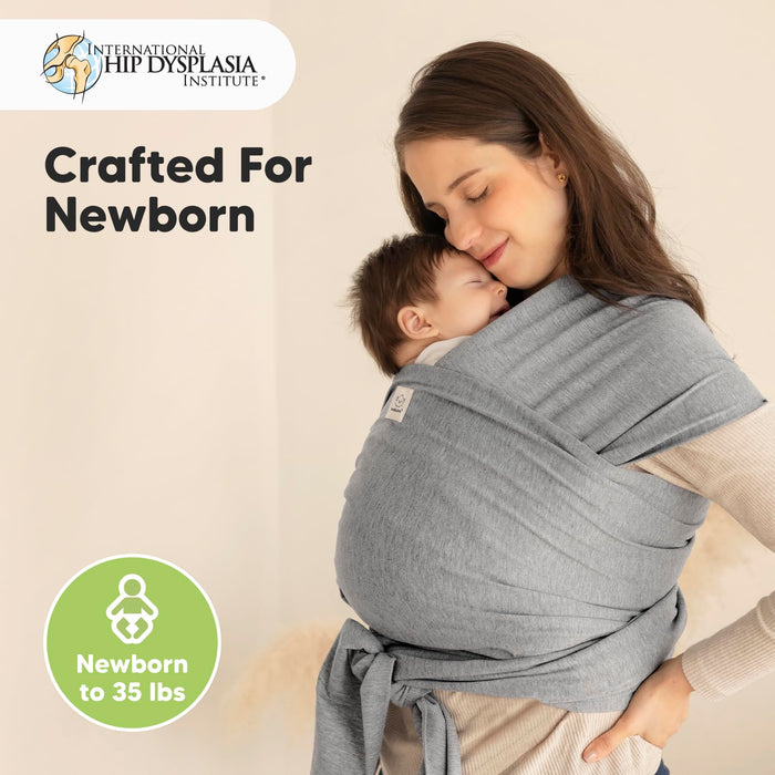 KeaBabies Baby Wrap Carrier - All in 1 Original Breathable Baby Sling, Lightweight,Hands Free Baby Carrier Sling, Baby Carrier Wrap, Baby Carriers for Newborn, Infant,Baby Wraps Carrier (Classic Gray)