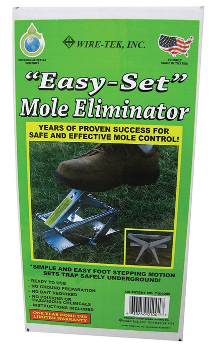 Wire Tek 1001 Easyset Mole Eliminator Trap (2 Pack), Mole Traps That Kill Best, Scissor Mole Trap, Mole Killer for Lawns, Mole Traps for Lawns - Made in The USA!!