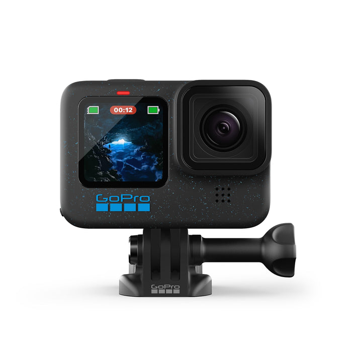 GoPro HERO12 Black - Waterproof Action Camera with 5.3K60 Ultra HD Video, 27MP Photos, HDR, 1/1.9" Image Sensor, Live Streaming, Webcam, Stabilization