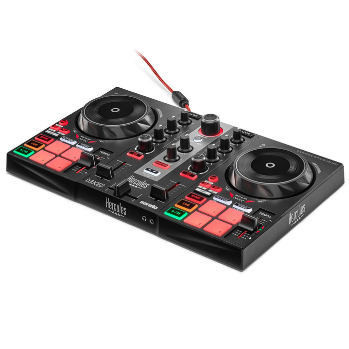 Hercules DJControl Inpulse 200 MK2 — Ideal DJ Controller for Learning to Mix — Software and Tutorials Included, Black