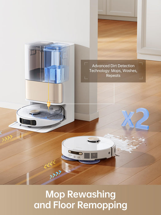 dreame L10s Pro Ultra Heat Robot Vacuum and Mop Combo, Mop Extend, 7000Pa Suction, Auto Robot Care and Maintenance, 136°F Hot Water Mop Self-Cleaning, Obstacle Avoidance, Ideal for Hair, Carpets