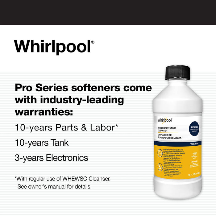 Whirlpool Hybrid Water Softener + Whole House Filtration System (WHESFC Pro Series) | Salt Saving Technology | NSF Certified Water Filter Removes Chlorine