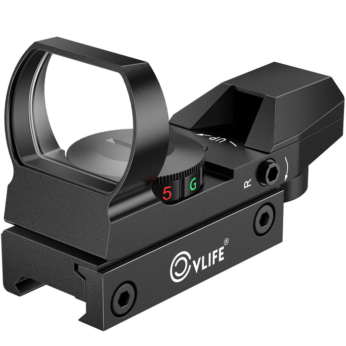 CVLIFE 1X22X33 Red Green Dot Gun Sight Riflescope Reflex Sight for 20mm Rail