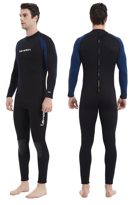 Lemorecn Wetsuits Jumpsuit Neoprene 3/2mm Full Body Diving Suit(3031,L)