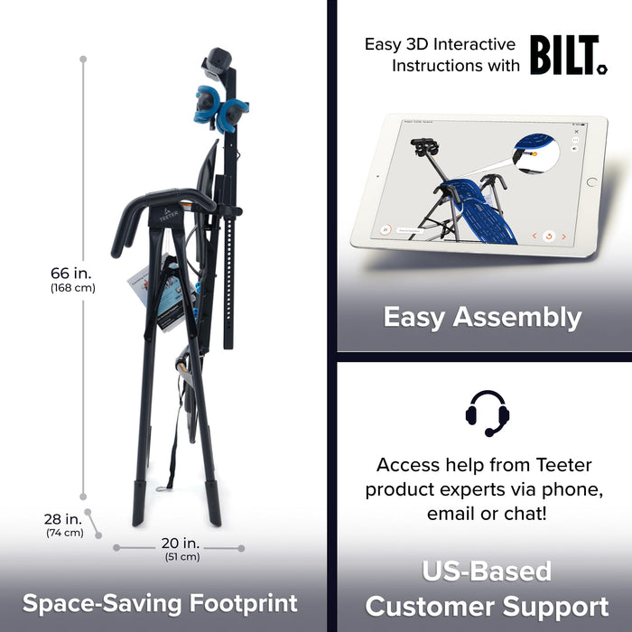 TEETER EP-560 Ltd. Inversion Table for Back Pain, FDA-Registered, UL Safety-Certified, 300 lb Capacity (EP -560 Ltd.)
