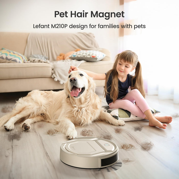 Lefant M210 Pro Robot Vacuum Cleaner, 2200Pa Suction,120 Mins Runtime, Self-Charging Slim Robotic Vacuums, APP/Voice/Remote Control, Works with Alexa, Ideal for Pet Hair,Low-Pile Carpet, Hard Floor