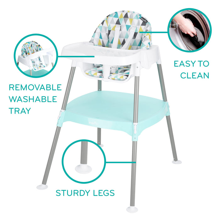 Evenflo 4-in-1 Eat & Grow Convertible High Chair,Polyester