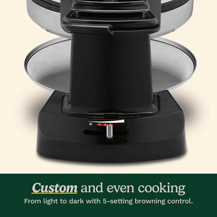 Cuisinart WAF-F40 Double Flip Belgian Waffle Maker, 1400 watts, New Black/Stainless