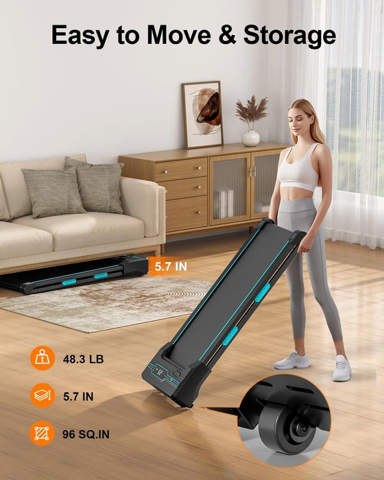 Walking Pad with Auto Incline, Under Desk Treadmill for Home/Office, 9% Max Incline 6 Adjustable Angles with Remote Control & LED Display, 265 lbs Capacity