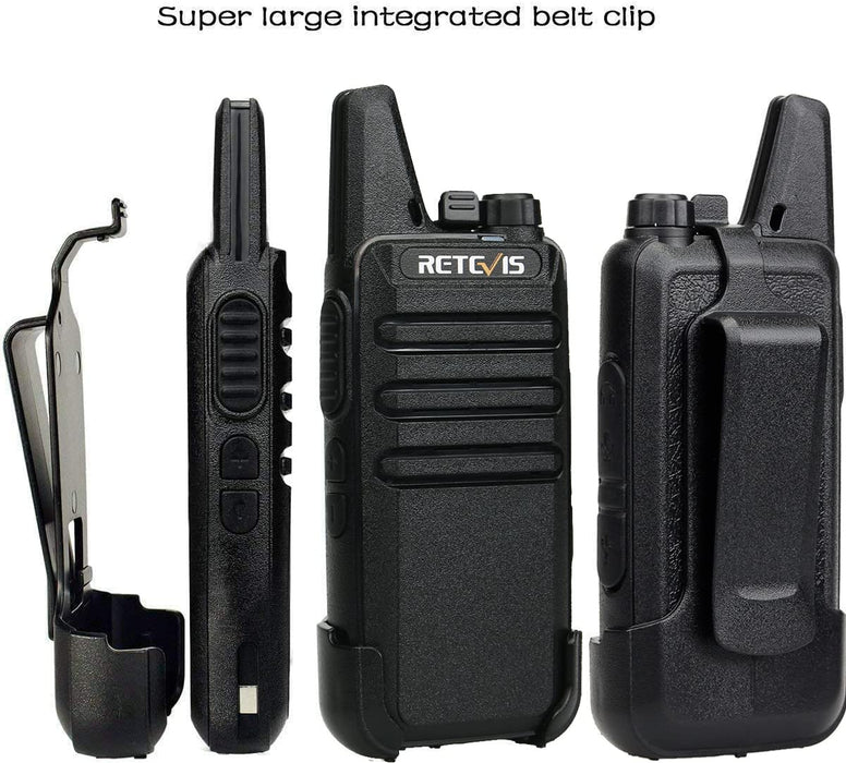 Retevis RT22 2 Way Radios Walkie Talkies,Rechargeable Long Range Two Way Radio,16 CH VOX Small Emergency 2 Pin Earpiece Headset,for School Retail Church Restaurant (Packed in Pairs with 5 Boxes)