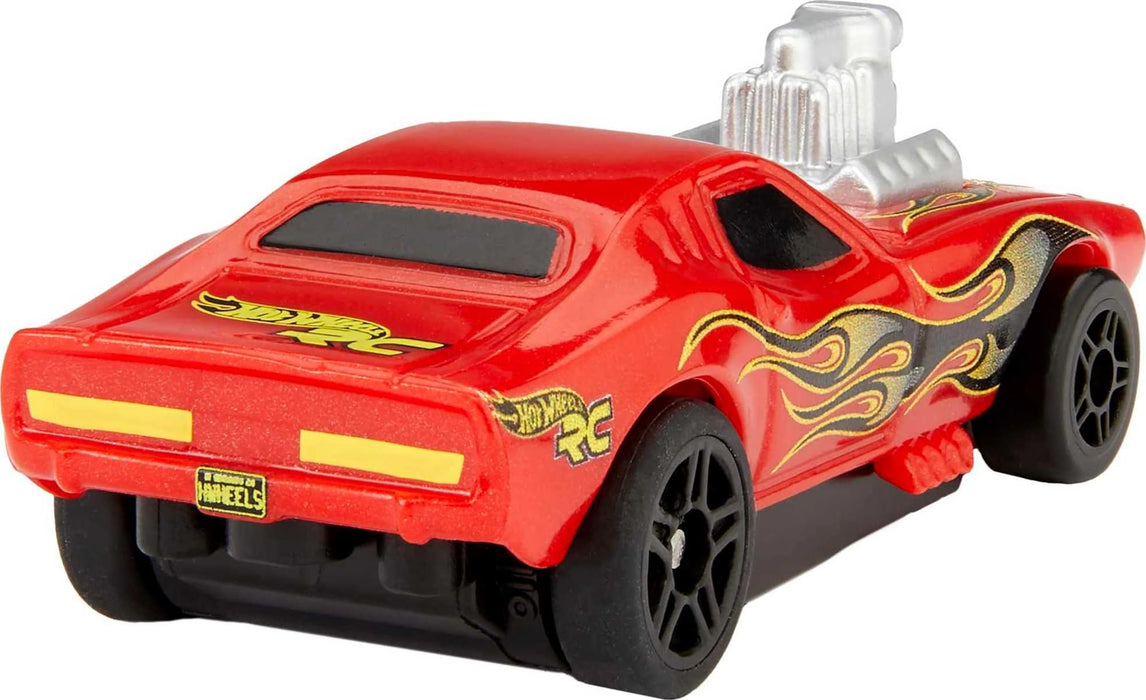 Hot Wheels RC Toy Car, Remote-Control Rodger Dodger in 1:64 Scale, Works On- & Off-Track