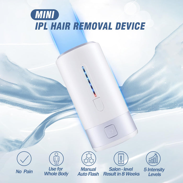 Laser Hair Removal for Women Men Permanent IPL Hair Removal Device for Home Use Hair Removal Machine with 5 Levels Mini Painless Use for Body & Face (Not Rechargeable)