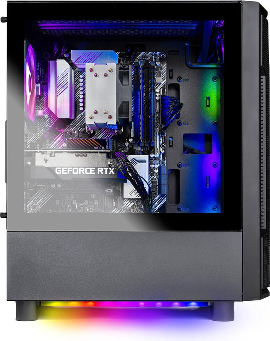 Skytech Shadow Gaming PC Desktop, Intel i5 13400F 2.5 GHz (4.6GHz Turbo Boost), NVIDIA RTX 4060 8GB GDDR6X, 1TB SSD, 32GB DDR5 RAM 5200 RGB, 650W Gold PSU, Wi-Fi, Win 11 Home, AR Feature on Mobile