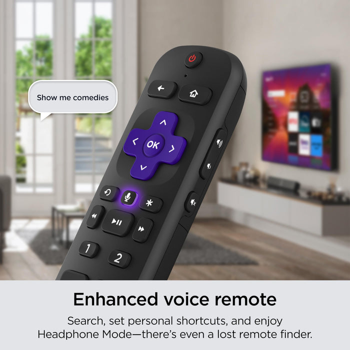 Roku Smart TV – 43-Inch Select Series 4K HDR RokuTV Enhanced Voice Remote, Brilliant 4K Picture, Automatic Brightness, & Seamless Streaming – Live Local News, Sports, Family Entertainment