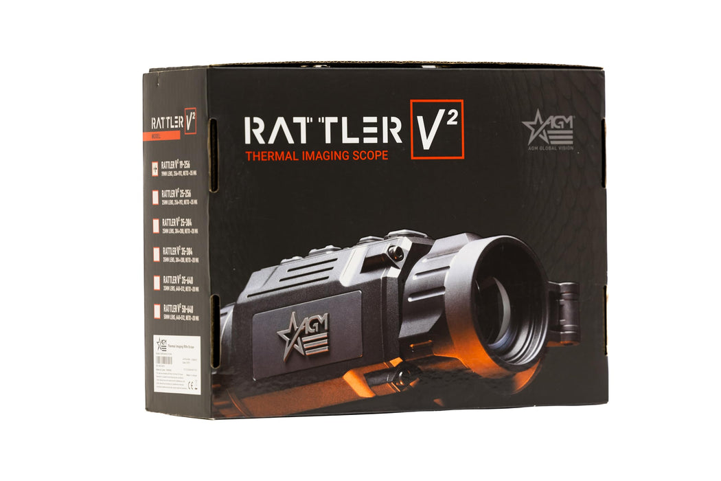 AGM Global Vision Rattler V2 25-256 Thermal Imaging Rifle Scope |Thermal Scope with 1250 Yards Detection Range and 3.5X Base Magnification, Thermal Vision riflescope Ideal for Hunting