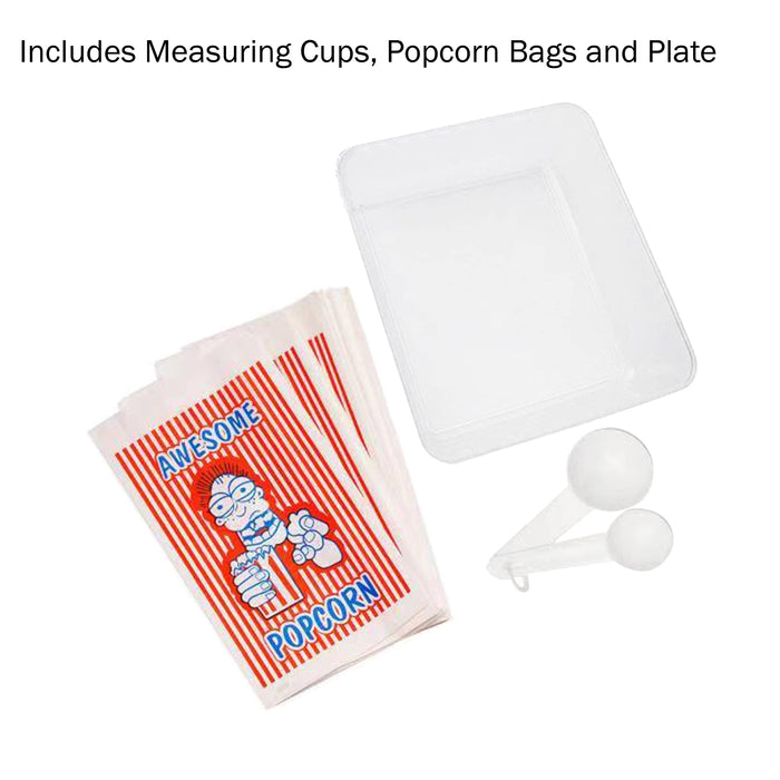 Little Bambino Popcorn Machine - Old-Fashioned Countertop Popper with 2.5-Ounce Kettle, Measuring Cups and Scoop by Great Northern Popcorn (Red)