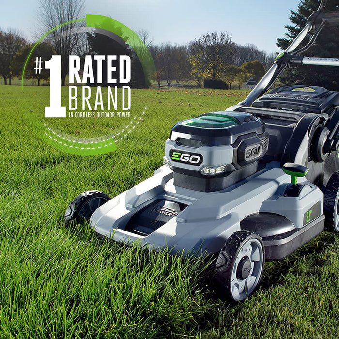 EGO Power+ LM2101 21-Inch 56-Volt Lithium-ion Cordless Lawn Mower 5.0Ah Battery and Rapid Charger Included