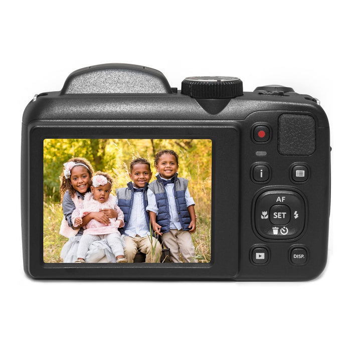 KODAK PIXPRO AZ255-BK 16MP Digital Camera 25X Optical Zoom 24mm Wide Angle Lens Optical Image Stabilization 1080P Full HD Video 3" LCD Vlogging Camera (Black)