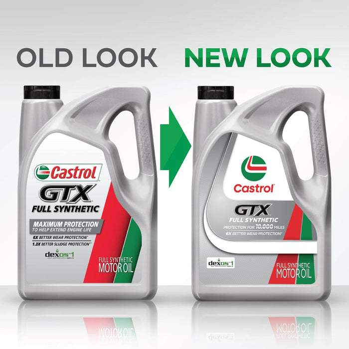 Castrol GTX Full Synthetic 0W-20 Motor Oil, 5 Quarts