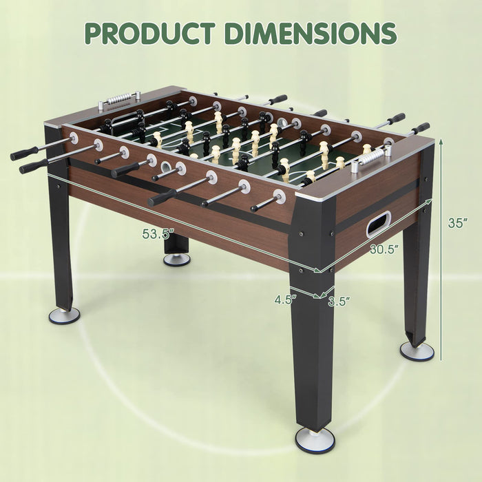 Giantex 54” Foosball Table, Foosball Table Adult Size with 2 Balls, Wood Football Table, Arcade Soccer Table Game for Kids, Game Room, Home, Office, Party