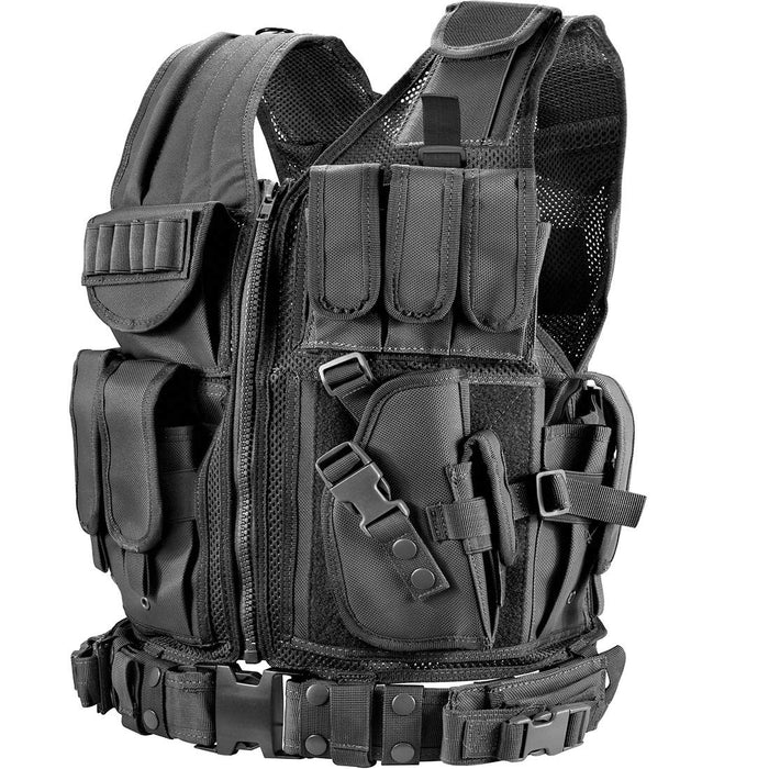 Marmot Tactical Vest Durable Mesh Vest with Detachable Belt & Holster for Subcompact/Compact/Standard Pistol