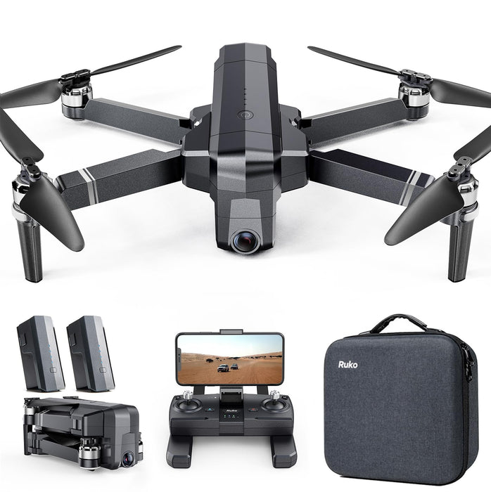 Ruko F11PRO Drones with Camera for Adults 4K UHD Camera 60 Mins Flight Time with GPS Auto Return Home Brushless Motor, Compliance with FAA Remote ID, Black (with Carrying Case)