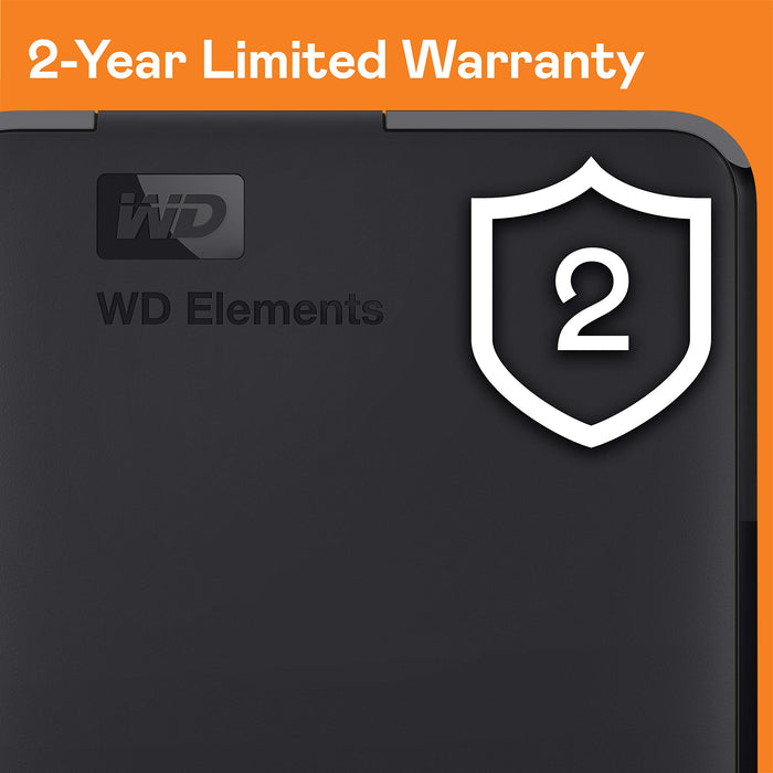 WD 5TB Elements Portable External Hard Drive for Windows, USB 3.2 Gen 1/USB 3.0 for PC & Mac, Plug and Play Ready - WDBU6Y0050BBK-WESN