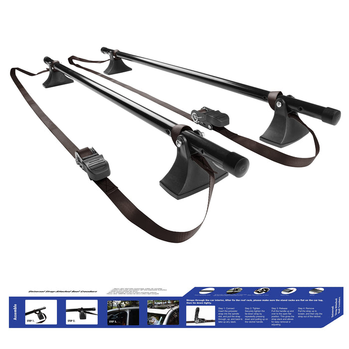 SEAH HARDWARE Universal Roof Rack Cross-Bars for Car, 2 PC.