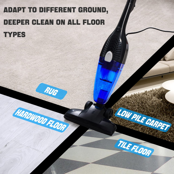 DKZQQ Corded Vacuum Cleaner, 12KPa Powerful Suction with 400W Motor, 4 in 1 Lightweight Handheld Stick Vac for Pet Hair Hard Floor and Carpet