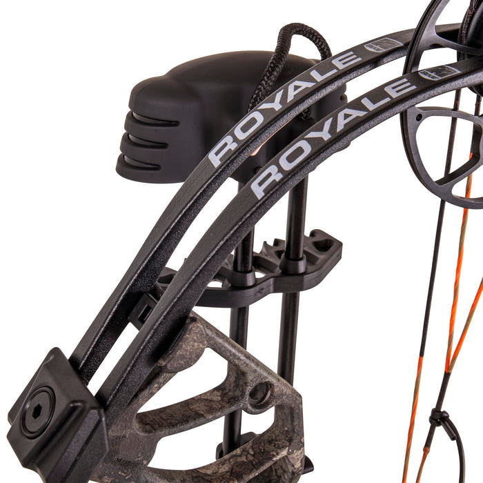 Bear Archery Royale Ready to Hunt Compound Bow Package for Adults and Youth, Left Hand, True Timber Strata