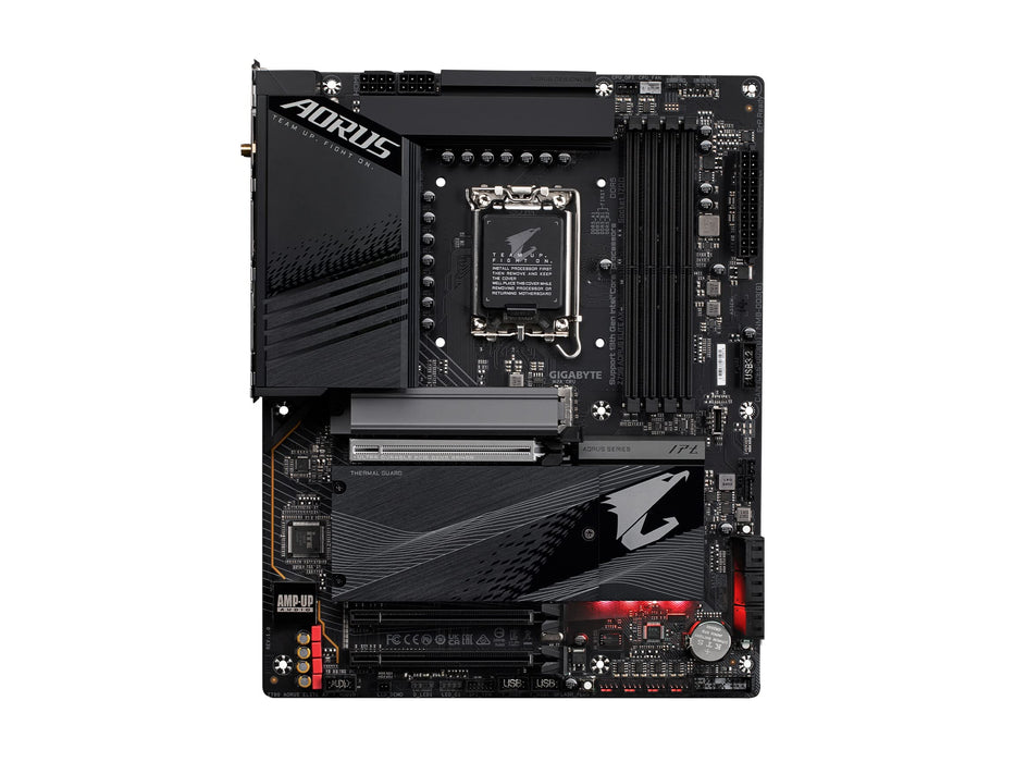 GIGABYTE Z790 AORUS Elite AX (LGA 1700/ Intel Z790/ ATX/ DDR5/ Quad M.2/ PCIe 5.0/ USB 3.2 Gen2X2 Type-C/Intel WiFi 6E/ 2.5GbE LAN/Q-Flash Plus/PCIe EZ-Latch/Gaming Motherboard)