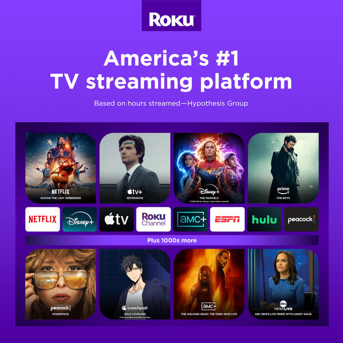 Roku Smart TV – 43-Inch Select Series 4K HDR RokuTV Enhanced Voice Remote, Brilliant 4K Picture, Automatic Brightness, & Seamless Streaming – Live Local News, Sports, Family Entertainment