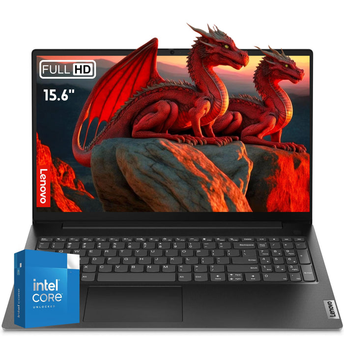 Lenovo Newest 15.6"" Laptop, 16GB RAM, 1TB SSD Storage, 15.6"" FHD (1920 x 1080) Display, Ethernet Port, HDMI, USB-C, WiFi & Bluetooth, Intel Dual-core Processor, Windows 11 Home, Black