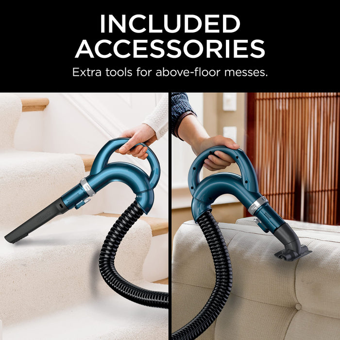 Shark ZU503AMZ Navigator Lift-Away Upright Vacuum with Self-Cleaning Brushroll, HEPA Filter, Swivel Steering, Upholstery Tool & Pet Crevice Tool, Perfect for Pets & Multi-Surface, Teal