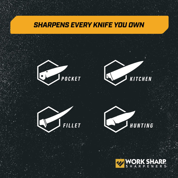 Work Sharp Precision Adjust Elite Knife Sharpener - Adjustable Knife Sharpening System - For Hunting, Serrated & Kitchen Knives