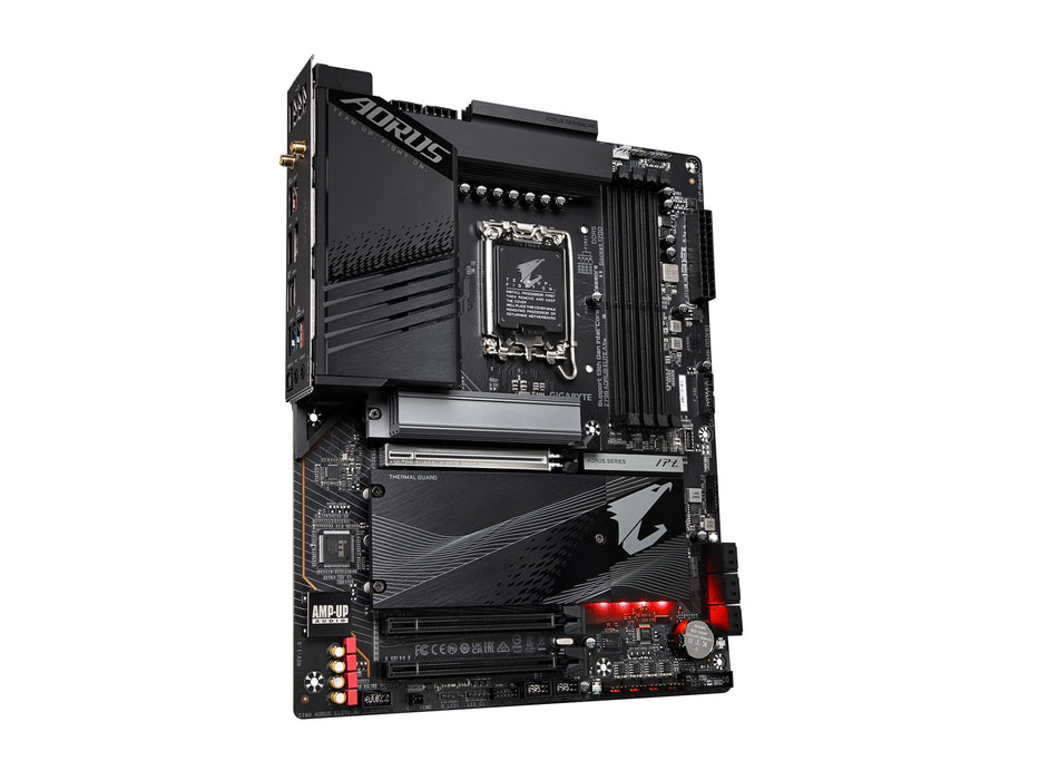 GIGABYTE Z790 AORUS Elite AX (LGA 1700/ Intel Z790/ ATX/ DDR5/ Quad M.2/ PCIe 5.0/ USB 3.2 Gen2X2 Type-C/Intel WiFi 6E/ 2.5GbE LAN/Q-Flash Plus/PCIe EZ-Latch/Gaming Motherboard)