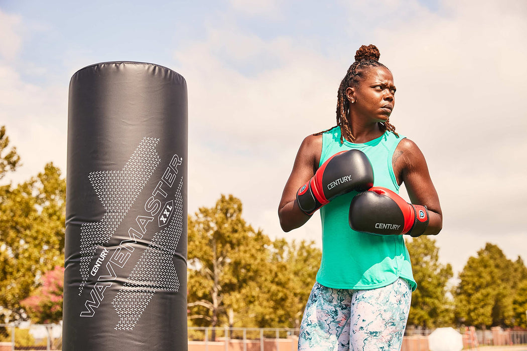 Century Black Wavemaster XXL Free Standing Punching Bag with Stand Adult | Heavy Punching Bag & Kickboxing Bag | Standing Punching Bag with Stand | Martial Arts & Boxing Bag | 69" Height Heavy Bag