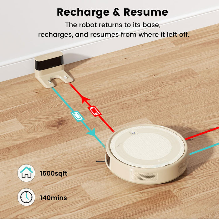 Lefant M310 Robot Vacuum Cleaner-4500Pa Suction, PreciSense Obstacle Avoidance, Brushless Motor, Quite, Slim, 140Mins, Self-Charging Robotic Vacuum, App/Wi-Fi/Alexa, Ideal for Pet Hair Hard Floor