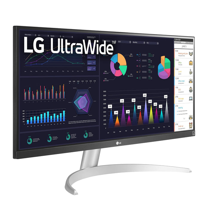 LG UltraWide FHD 29-Inch Computer Monitor 29WQ600-W, IPS with HDR 10 Compatibility, AMD FreeSync, and USB Type-C, White/Silver